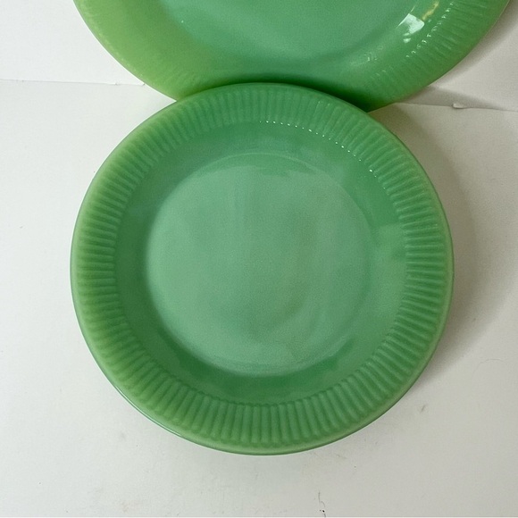 Vintage Fire King Jadeite Green Oven Ware 7 3/4" Round Glass Saucer Plat… - Picture 3 of 6